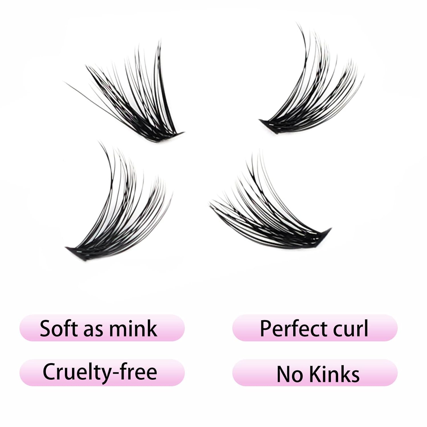 Segmented false eyelashes